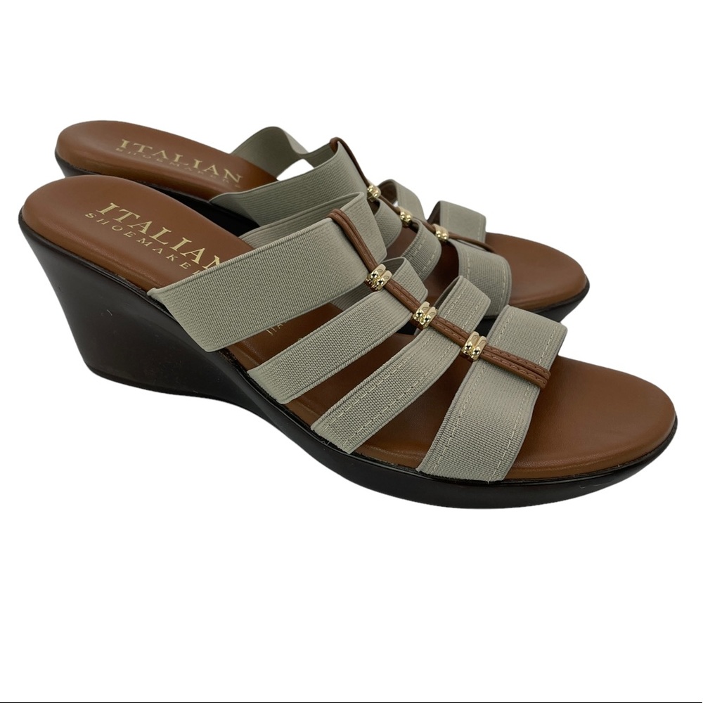 NWOT Italian Shoemakers Clover Tan 4-Band Sandal 9